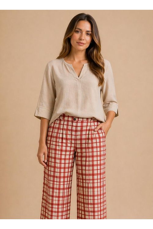 BLUSA AMBER PUNHO ABERTO CHINO